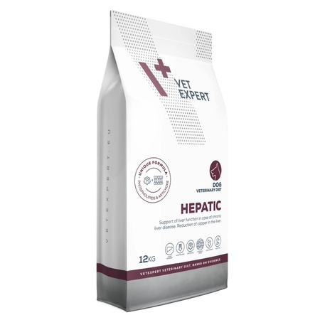 Vet Expert Hepatic 12kg Sucha Karma Weterynaryjna z Drobiem Dla Psa Wspomaganie Funkcji Wątroby
