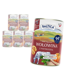 Baltica Wołowina z Pietruszką 6x400g Monoproteinowa Hipoalergiczna Bezzbożowa Mokra Karma Dla Psa