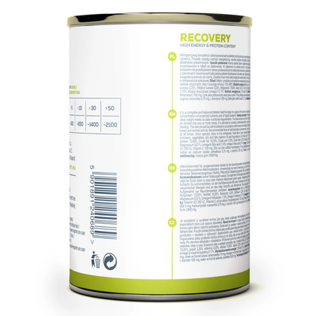 Vet Expert Recovery Mokra Karma Weterynaryjna Dla Psa Z Kurczakiem 6x400g Wspierająca Powrót do Zdrowia