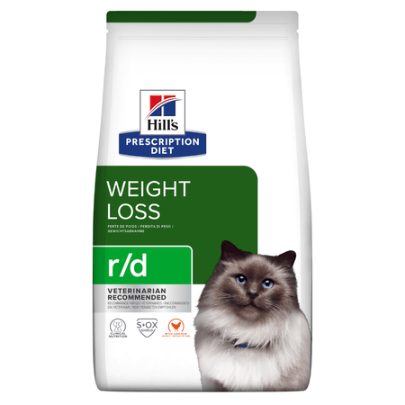 Hill's Prescription Diet r/d Weight Loss 1,5kg Sucha Karma Z Kurczakiem Dla Kota Wspomagająca Redukcję Masy Ciała
