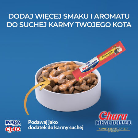 Inaba Cat Meal Topper 5x56g Kremowy Przysmak Dla Kota Pasta z Kurczakiem 4+1 GRATIS