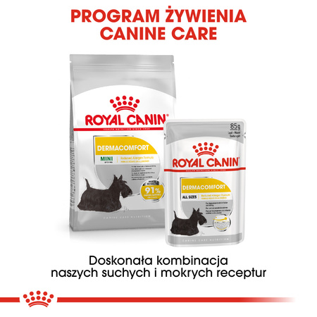 Royal Canin CCN Mini Dermacomfort 3kg Karma Sucha Dla Psów Dorosłych Ras Małych O Wrażliwej Skórze Skłonnej Do Podrażnień