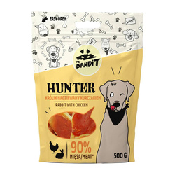 Mr Bandit HUNTER Królik nadziewany kurczakiem 500g - naturalny przysmak dla psa