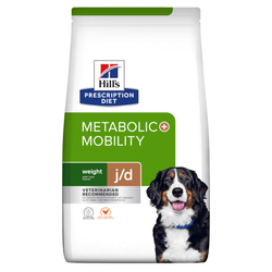 Hill's Prescription Diet j/d Metabolic Mobility 12kg Dietetyczna Sucha Karma Dla Psa Z Kurczakiem Redukcja Masy Ciała