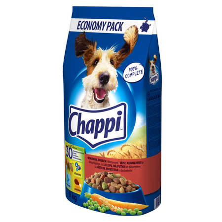 Chappi Sucha Karma Dla Psa Z Wołowiną, Drobiem I Warzywami 9kg
