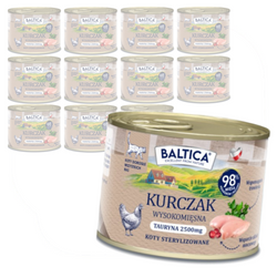 Baltica Smaki Regionów Kurczak 12x185g Bezzbożowa Mokra Karma Dla Kotów Sterylizowanych