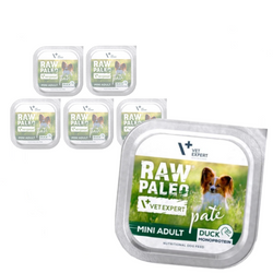 Raw Paleo Duck Pate Mini Adult 6x150g Monoproteinowa Mokra Karma Pasztet Dla Dorosłych Psów Małych Ras Z Kaczką