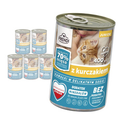Frendi Junior Mokra Karma Dla Kociąt 6x400g Kawałki W Sosie Z Kurczakiem