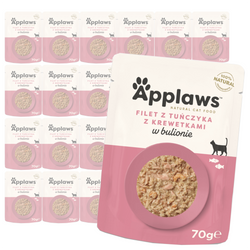 Applaws Cat Mokra Karma Dla Kota 24x70g Tuńczyk Z Krewetkami W Bulionie