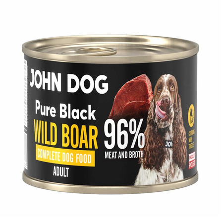 John Dog Pure Black Wild Boar Adult 6x200g Mokra Karma Dla Psa Z Dzikiem