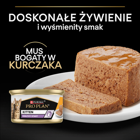 Purina Pro Plan Kitten Healthy Start 3x85g Mokra Karma Dla Kociąt Mus z Kurczakiem