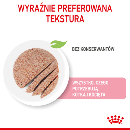 Royal Canin Mother&Babycat Instinctive Mousse 6x195g Karma Mokra Mus Dla Kotek W Okresie Ciąży Laktacji i Kociąt