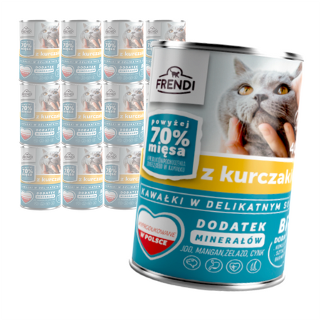 Frendi Mokra Karma Dla Kota 12x400g Kawałki w Sosie z Kurczakiem