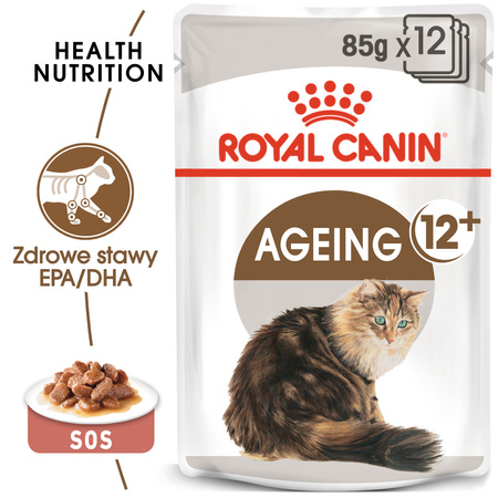 Mokra Karma Dla Kotów Starszych Royal Canin FHN Ageing +12 W Sosie 24x85g