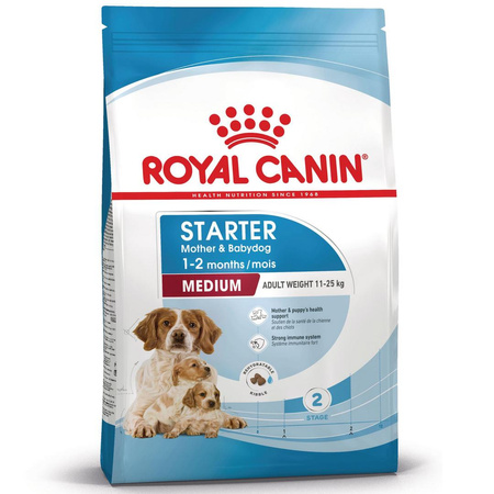 Royal Canin Medium Starter Mother&Babydog 15kg Karma Sucha Dla Suk W Ciąży I Okresie Laktacji Oraz Szczeniąt Ras Średnich