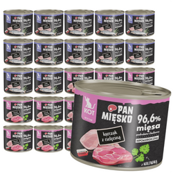 Pan Mięsko 24x200g Hipoalergiczna Mokra Karma Dla Kociąt Mix Dwóch Smaków