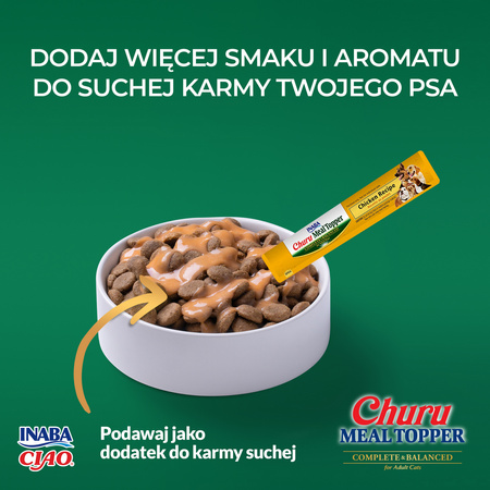 Inaba Dog Meal Topper 4x14g (56g) Przysmak Pasta Dla Psa z Kurczakiem