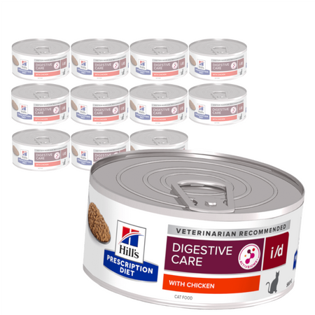 Hill's Prescription Diet i/d Digestive Care 12x156g Mokra Karma Z Kurczakiem Dla Kota Wsparcie Układu Pokarmowego