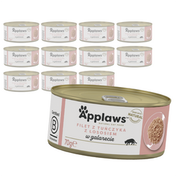 Applaws Cat Mokra Karma Dla Kota 12x70g Filet z Tuńczyka z Łososiem w Galaretce