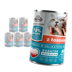 Frendi Mokra Karma Dla Kota 6x400g Kawałki w Sosie z Łososiem