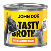 John Dog Tasty Broth 6x140g Mokra Uzupełniająca Karma Dla Dorosłych Psów I Kotów Z Łososiem