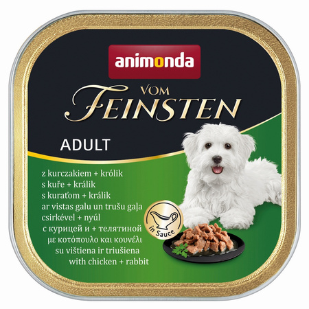 Animonda Vom Feinsten Adult 150g Mokra Karma Dla Psa z Kurczakiem i Królikiem w Sosie