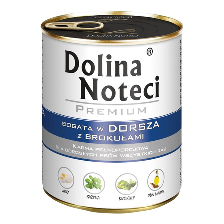 Dolina Noteci Premium Mix 6 Smaków 12x800g Mokra Karma Dla Psa z Dorszem Dziczyzną Królikiem Pstrągiem Wołowiną i Perliczką