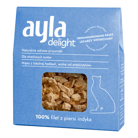 Ayla Delight Mix Filetów z Indyka 3x28g Liofilizowany Przysmak Dla Kota 100% Mięsa