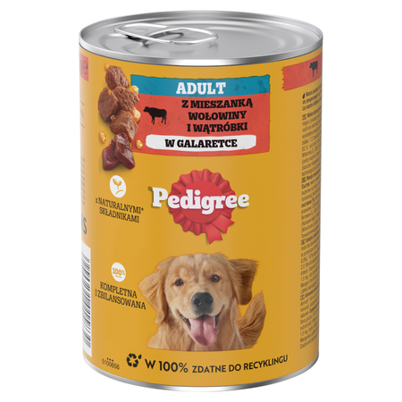 Pedigree Adult Mokra Karma Dla Psów 24x400g Mix Smaków Kurczak z Marchewką Wołowina w Galaretce