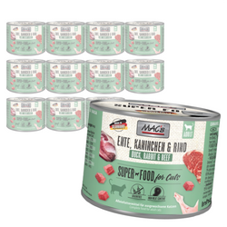 MAC's 12x200g Bezzbożowa Mokra Karma Dla Kota Kaczka Królik Wołowina