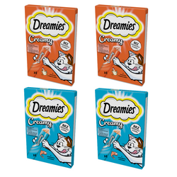 Dreamies Creamy 16x10g Kremowy Przysmak Dla Kotów Mix Smaków Kurczak I Łosoś