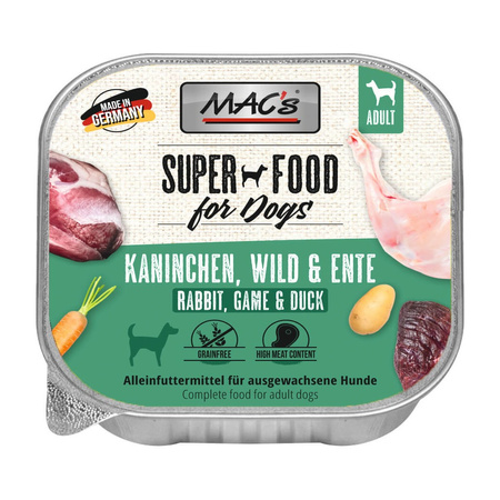 MAC's Dog Bezzbożowa Mokra Karma Dla Psa Tacka 10x150g Mix Smaków
