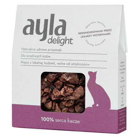 Ayla Delight Serca Wątróbki Kaczki 2x28g Liofilizowany Przysmak Dla Kota 100% Mięsa