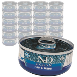 Farmina N&D Cat Ocean Tuna & Shrimp 24x70g Mokra Karma Dla Kota Tuńczyk Krewetki