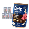 Brit Premium by Nature Adult Mokra Karma Dla Psa Wołowina Z Flakami 6x400g