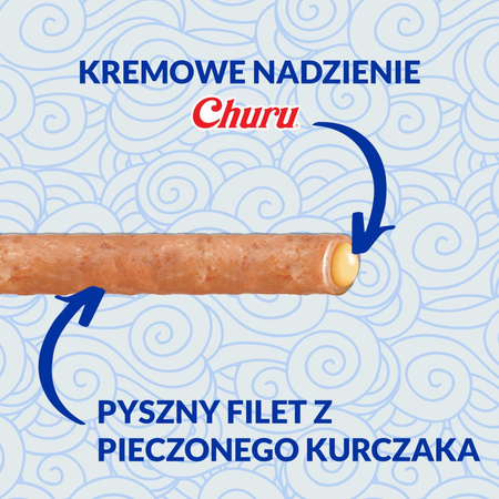 Inaba Cat Churu Rolls 4x10g Przysmak Dla Kota Pałeczki z Nadzieniem Tuńczyk Przegrzebki