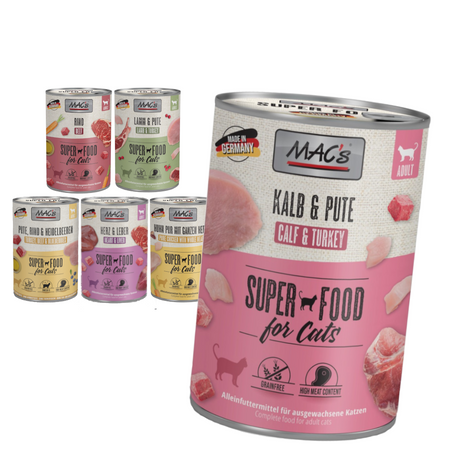 MAC's 6x400 Mokra Karma Dla Dorosłych Kotów Mix 6 Smaków