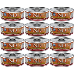 N&D Cat Chicken Pumpkin Pomegranate 12x70g Mokra Karma Dla Kota Kurczak Dynia I Granat