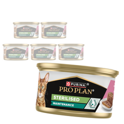 Purina Pro Plan Adult Maintenance Sterilised 6x85g Mokra Karma Dla Kota Wilgotny Pasztet z Łososiem i Tuńczykiem