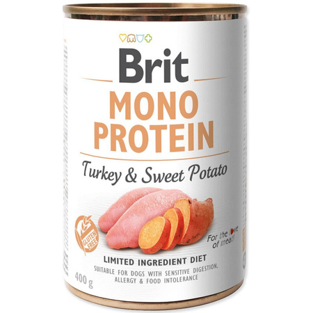 Brit Mono Protein 6x400g Mokra Karma dla Psów Indyk ze Słodkimi Ziemniakami 
