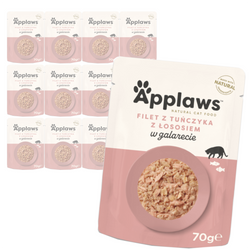 Applaws Cat Mokra Karma Dla Kota 12x70g Filet z Tuńczyka z Łososiem w Galaretce