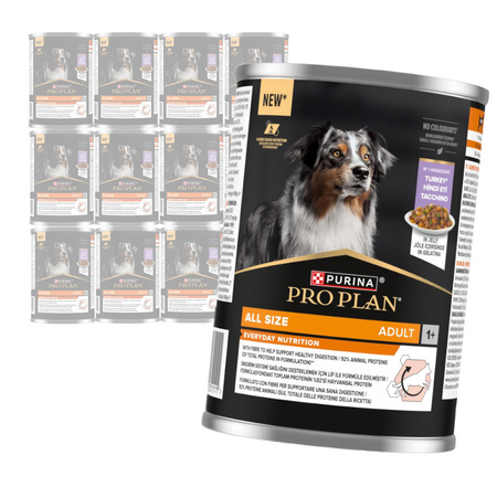 Purina Pro Plan Everyday Nutrition All Size Adult 12x400g  Mokra Karma Dla Psa Bogata w Indyka w Galaretce