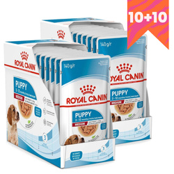 Royal Canin Medium Puppy Karma Mokra W Sosie Dla Szczeniąt Ras Średnich Do 12 Miesiąca Życia 20x140g 10+10 GRATIS