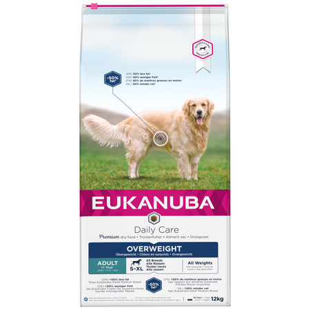 EUKANUBA Adult Daily Care Overweight 12kg Sucha Karma Dla Dorosłych Psów Wszystkich Ras z Nadwagą