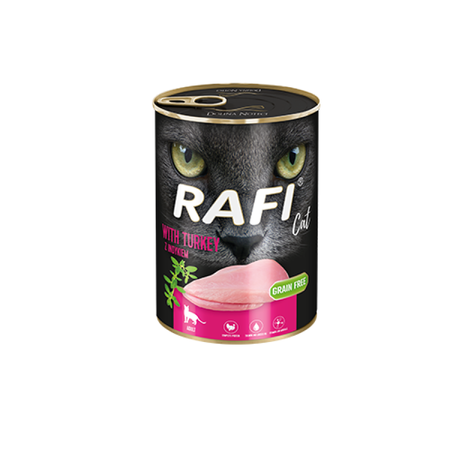 Rafi Cat Adult Bezzbożowa Mokra Karma Dla Kota Mix Smaków 24x400g Indyk Cielęcina Kaczka