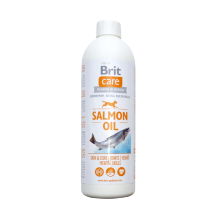 BRIT CARE Olej z Łososia Suplement dla Psów i Kotów Odporność i Zdrowa Sierść 500ml