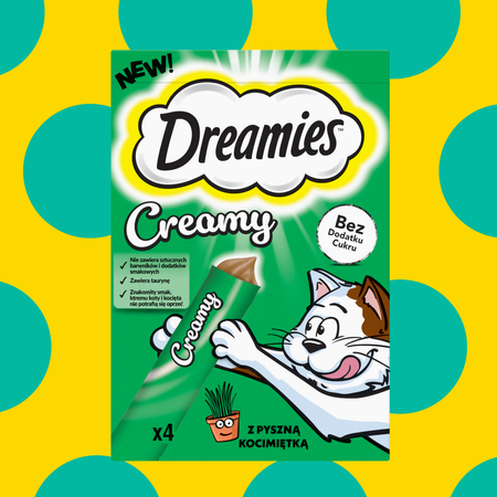 Dreamies Creamy 16x10g Kremowy Przysmak Dla Kotów Z Kocimiętką