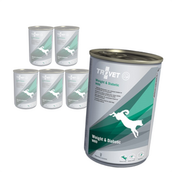 Trovet Weight & Diabetic WRD 6x400g Dietetyczna Mokra Karma Dla Psa Z Nadwagą I Cukrzycą