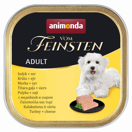 Animonda Vom Feinsten Adult 11x150g Mokra Karma Dla Psa Mix Smaków Indyk Szynka Ser Jeleń
