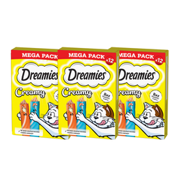 Dreamies Creamy 24x10g Kremowy Przysmak Dla Kota Z Kurczakiem I Z Łososiem